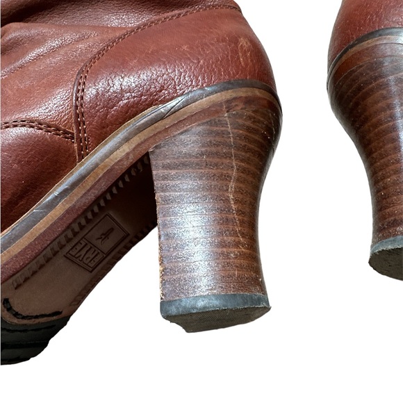 Frye Mildred Engineer Leather Boots Size 8 - Picture 6 of 9